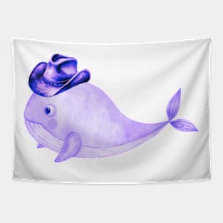 Cowboy Whale Tapestry