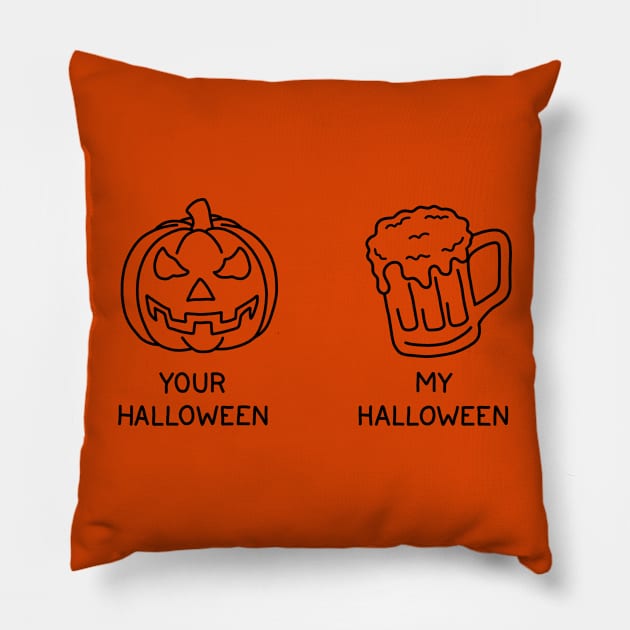 Your Halloween vs My Halloween Pillow by valentinahramov