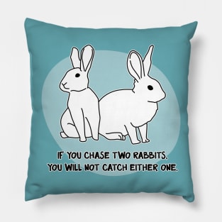 Chase two rabbits... Pillow