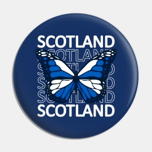 Scottish Flag Butterfly Pin