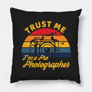 Pro Photographer Vintage Sunset Pillow