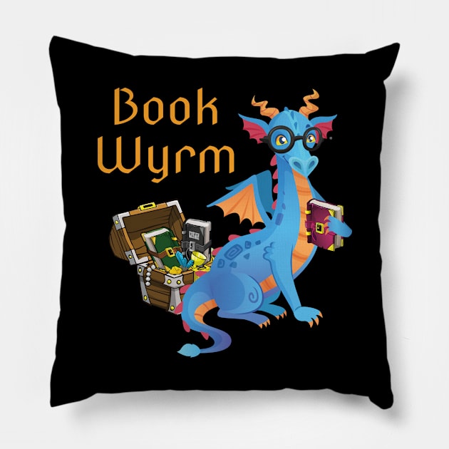 Book Wyrm Reading Dragon Pillow by Shadowisper