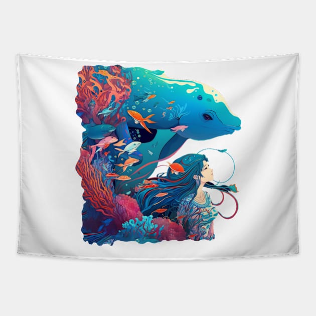 Marine Life Tapestry by Billy23-Shop