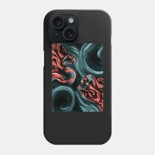 Skull & Snake (emerald) Phone Case