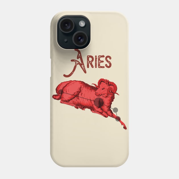 Aries ))(( Astrological Sign Zodiac Constellation Design Phone Case by darklordpug