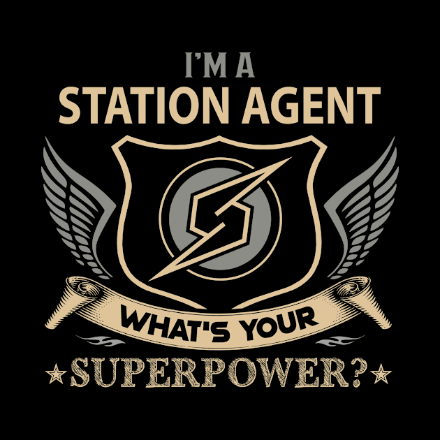 Station Agent T Shirt - Superpower Gift Item Tee by Cosimiaart