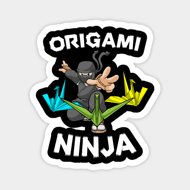 Japan Polygon Art Origami Ninja Magnet by bigD