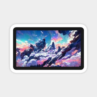 Abstract Anime Clouds Magnet