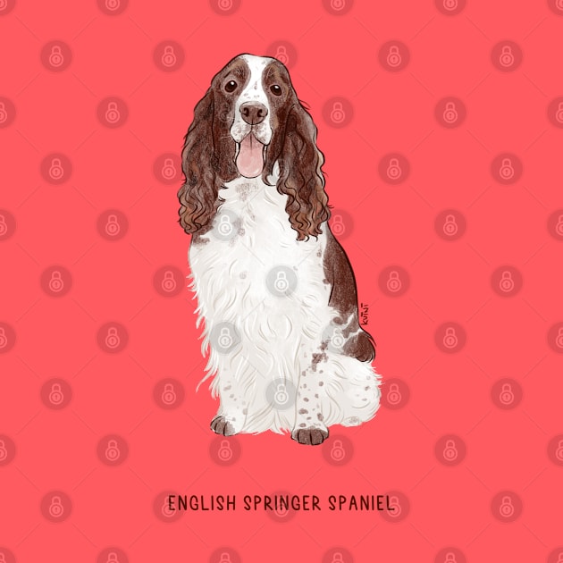 cute english springer spaniel dog by kuinif