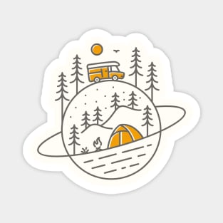 Space Camping Trip Magnet