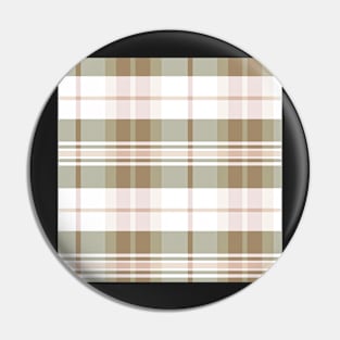 Cottagecore Aesthetic Arable 2 Hand Drawn Textured Plaid Pattern Pin