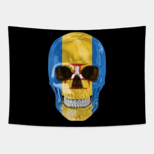 Madeira Flag Skull - Gift for Madeiran With Roots From Madeira Tapestry