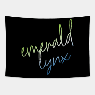 CURSIVE emerald lynx Tapestry