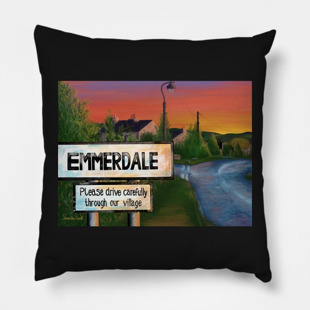 Emmerdale sunset Pillow by samanthagarrett