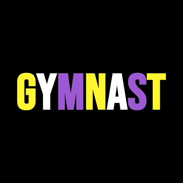 GYMNAST (Nonbinary flag colors) by Half In Half Out Podcast