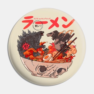 Godzilla vs Kong fight for ramen Pin