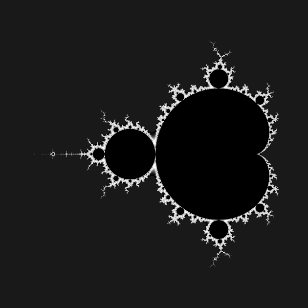 Mandelbrot - Monochrome Outline by Rupert Russell