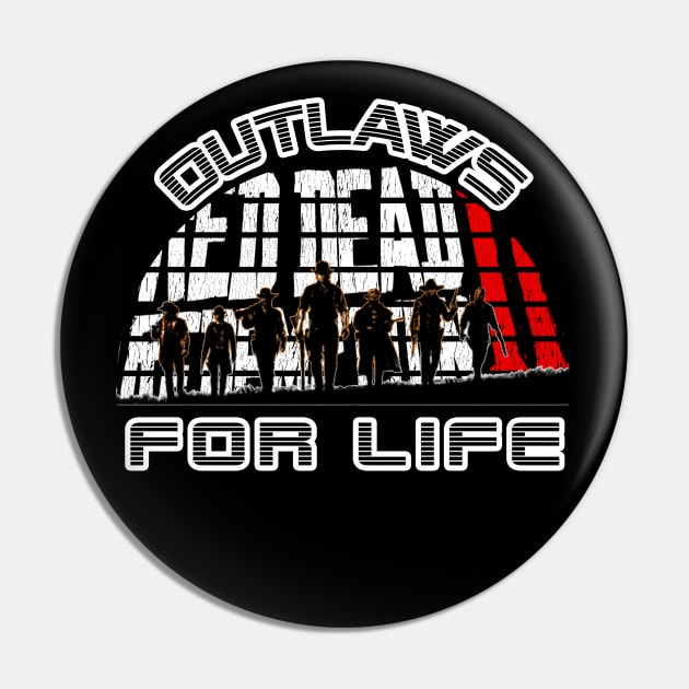 Red Dead Redemption 2 Tee Shirt Outlaws 4 Life Gift Ideas Fan Art Pin by MIRgallery