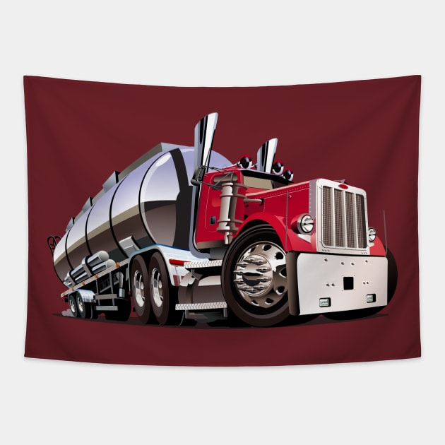 Cartoon truck Tapestry by Mechanik