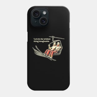 White People Activities - Funny Skiing Phone Case