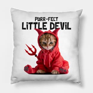 cute evil kitten Pillow