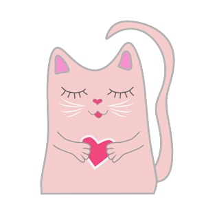 Valentine's day card with cute cats T-Shirt