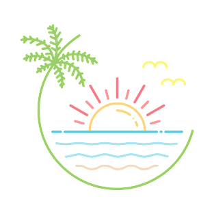 Minimalistic Beach Sunset T-Shirt