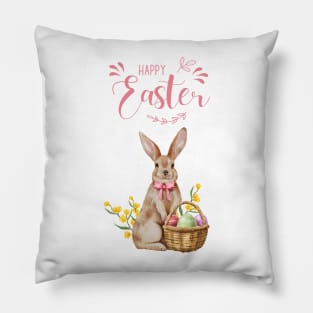 Happy easter with bunny Pillow