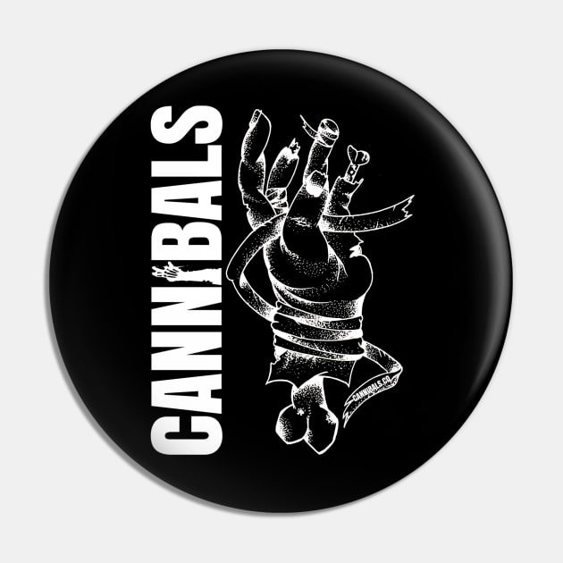 CANNIBALS - Zombie Hand (White) Pin by cannibals