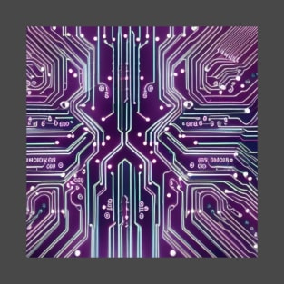 Beautiful Purple Circuits T-Shirt