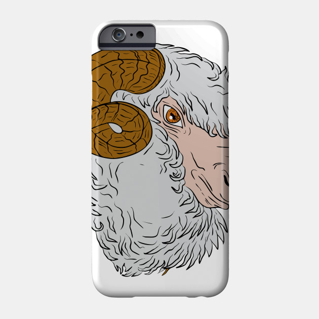 Merino Ram Sheep Head Drawing Merino Ram Sheep Head Drawing Phone Case Teepublic