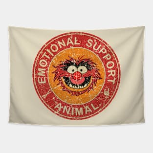 Retro Vintage Emotional Support Animal Tapestry