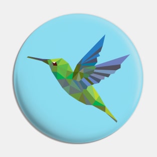 Humming bird lowpoly Pin