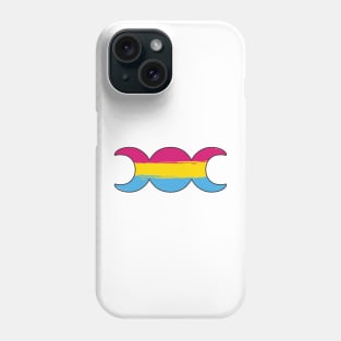 Witchy Triple Moon Goddess Symbol - Pansexual Phone Case