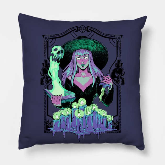 Don't mess with witches Pillow by Merdet