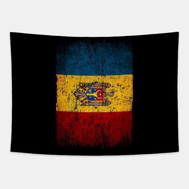 Moldova Flag Women Men Children Moldova Retro Vintage Tapestry by Henry jonh