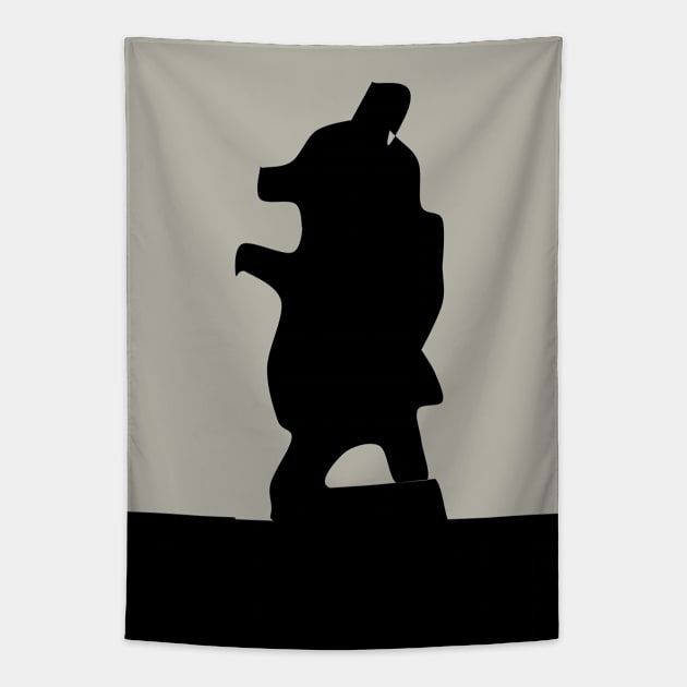 Black bear figurine alone : Tapestry by Annie Pom Freitag