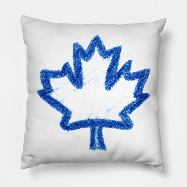 Blue Leaf Pillow by JMoMedia