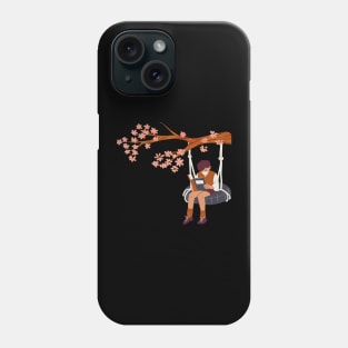 Boy sitting on a beautiful branch Phone Case