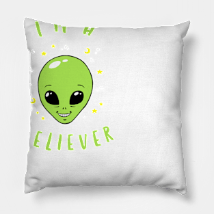 I'm A Believer Alien Pillow