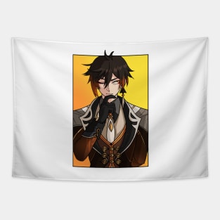 Zhongli Genshin Impact FANART Tapestry