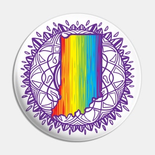 Indiana Mandala Pride Pin