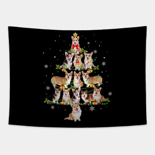 Cute Corgi  Christmas Tree Xmas Gift Tapestry