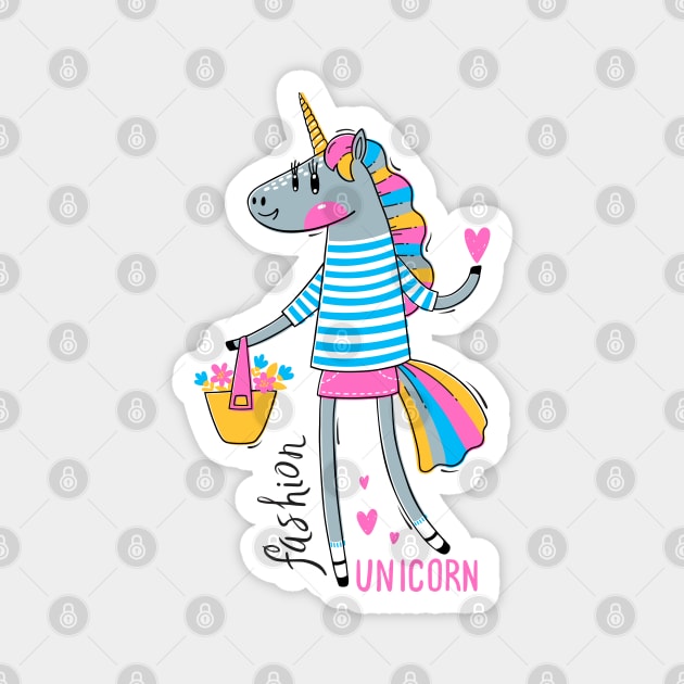 Unicorn Fashion Magnet by Mako Design 