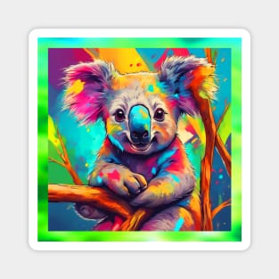 rainbow baby koala Magnet