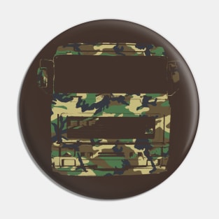 Classic 1990s ERF E Series lorry woodland camo Pin