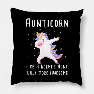 Aunticorn Like A Normal Aunt, Only More Awesome T-shirt For Aunti Unicorn Pillow