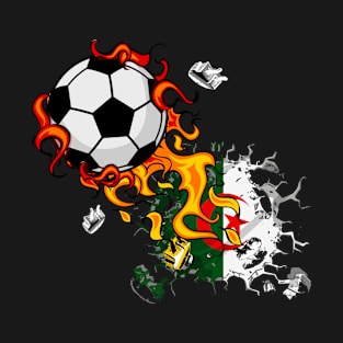 Algeria Soccer Algeria Flag Soccer Ball T-Shirt