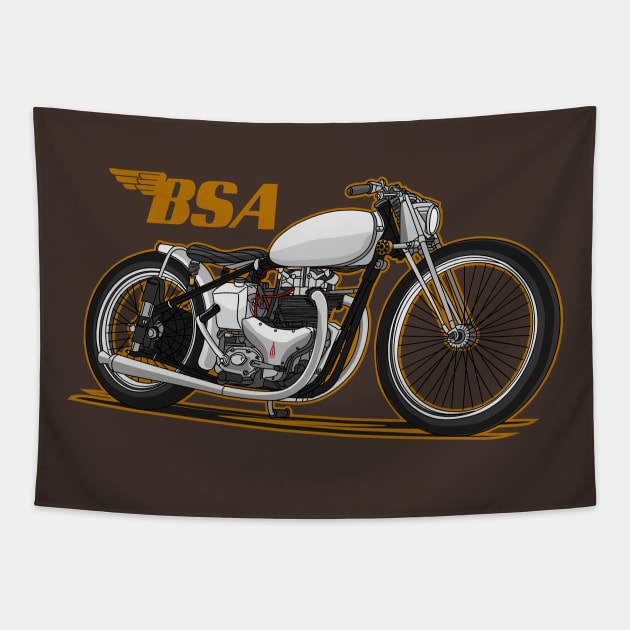 bsa motorcycle Tapestry by small alley co