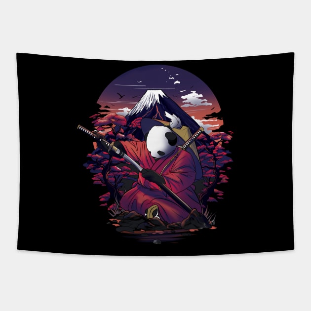 Samurai Panda Warrior Tapestry by Fan.Fabio_TEE